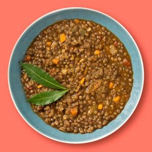 Lentejas pardinas con verduras (400 g.)